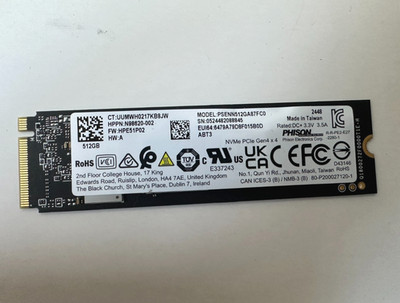 PHISON PCle NVMe Gen 4x4 512GB SSD PSENN512GA87FC0 N98620-002