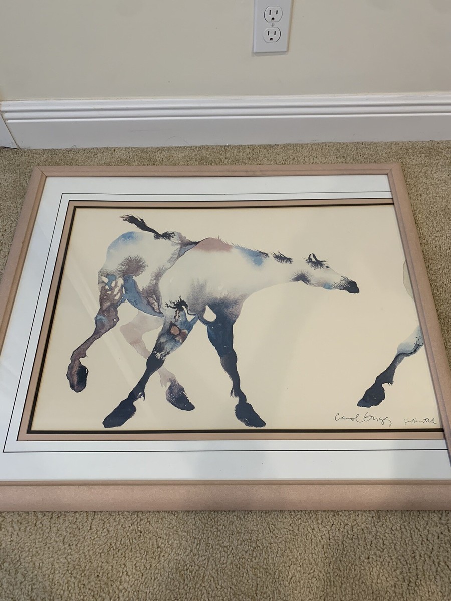 水墨画 Carol Grigg キャロルグリッグ PAINTED PONY 額縁 Lot - Carol