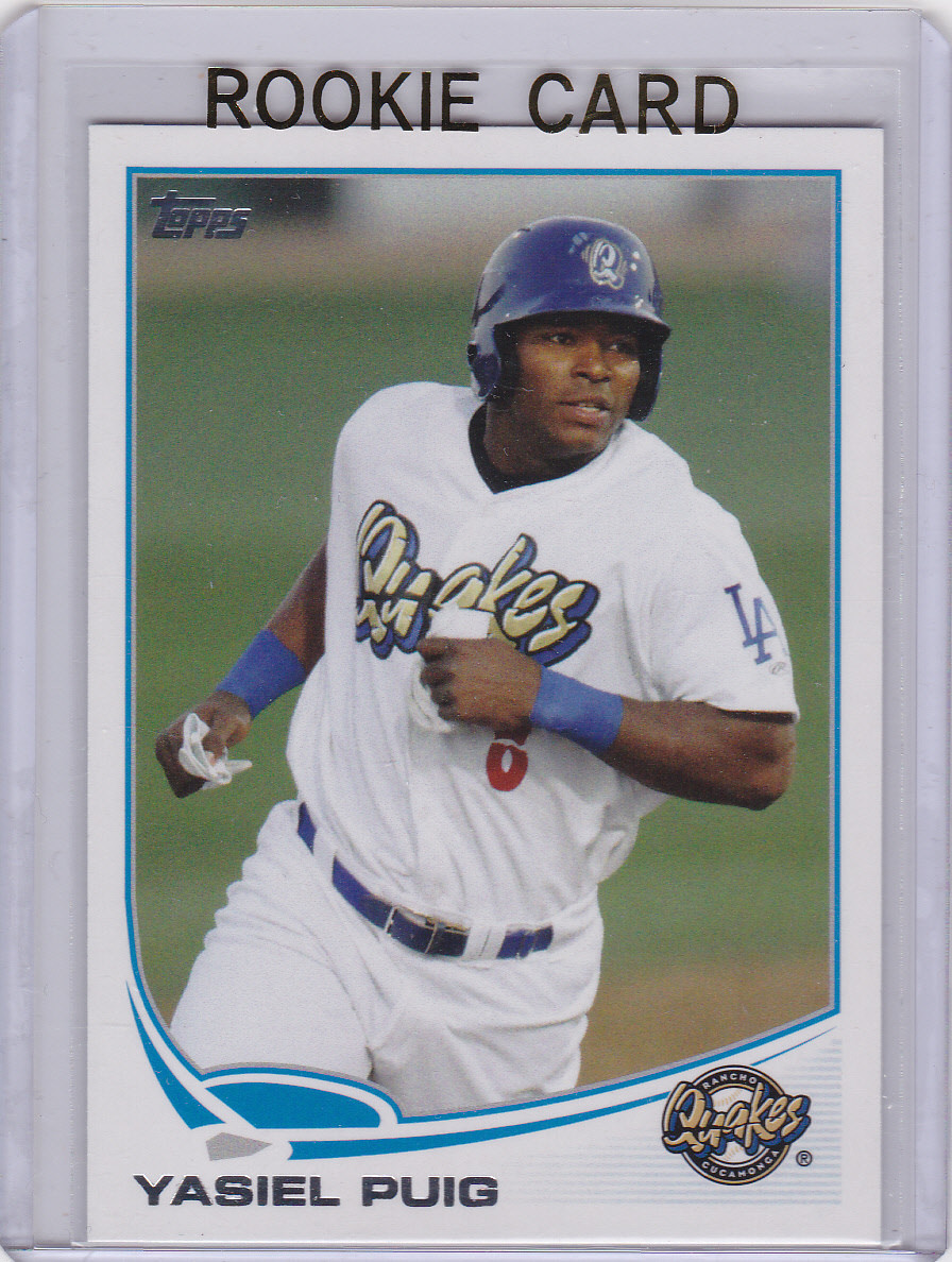 Yasiel Puig QUAKES ROOKIE CARD Minor League Baseball TOPPS RC Los