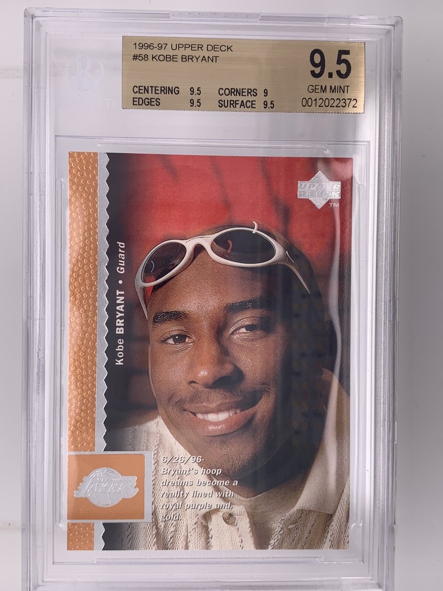 1996-97 Upper Deck #58 Kobe Bryant Rookie RC BGS 9.5 GEM MINT | eBay