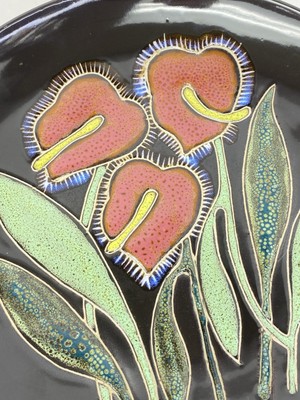 工芸品 Vintage Ruscha Fat Lava Wall Plate Vintage West German Fat