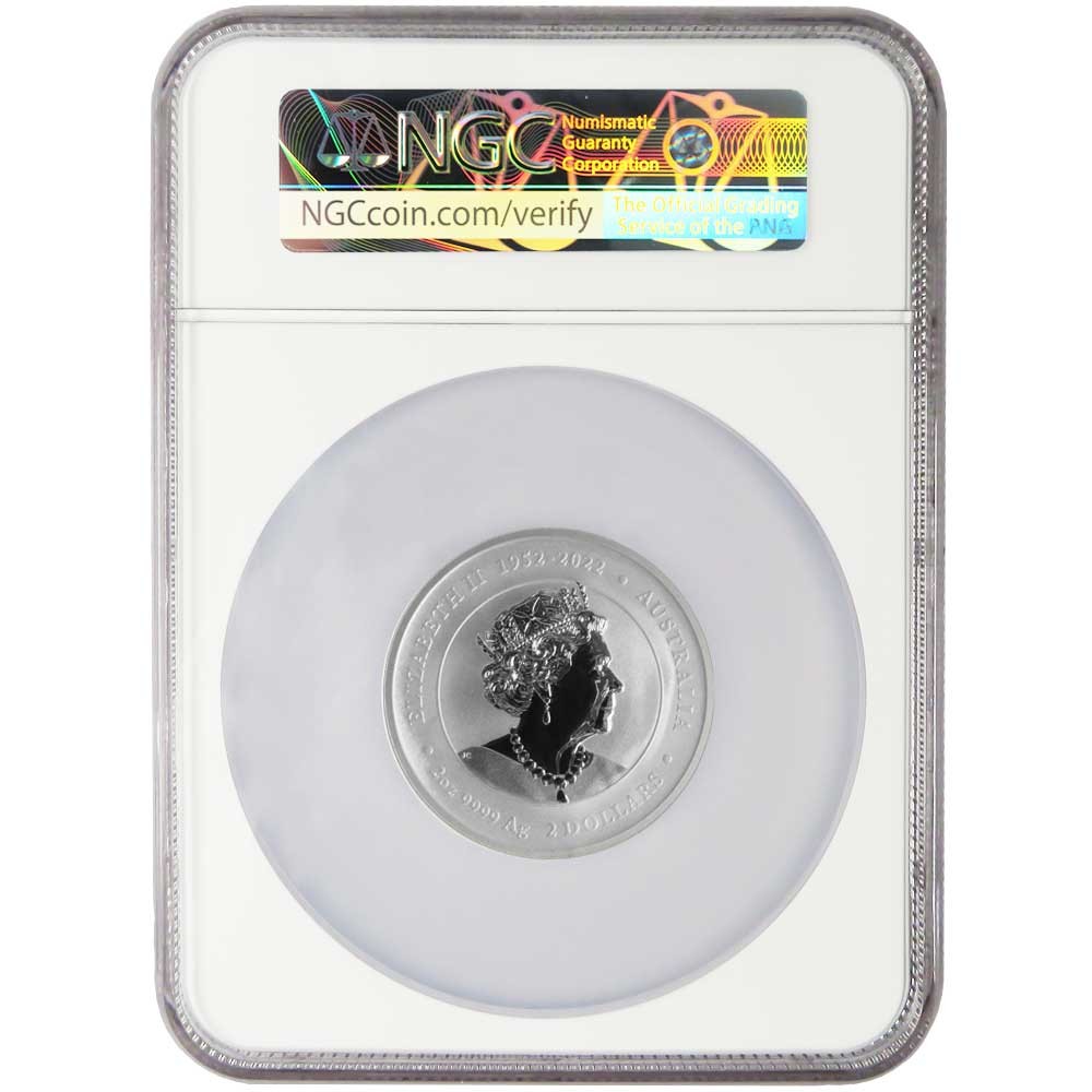 2024 Australian Silver Perth Dragon 2 oz NGC MS70 ER Year of The
