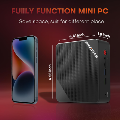 P4 Mini Gaming PC Ryzen 7, 32GB RAM, 1TB SSD, Triple 4K, Win 11