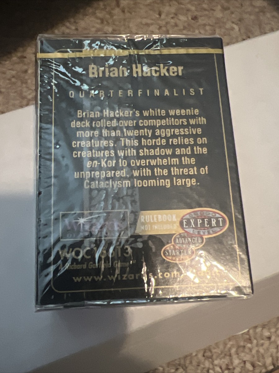 Magic the Gathering Sealed 1998 Seattle World Championship Deck