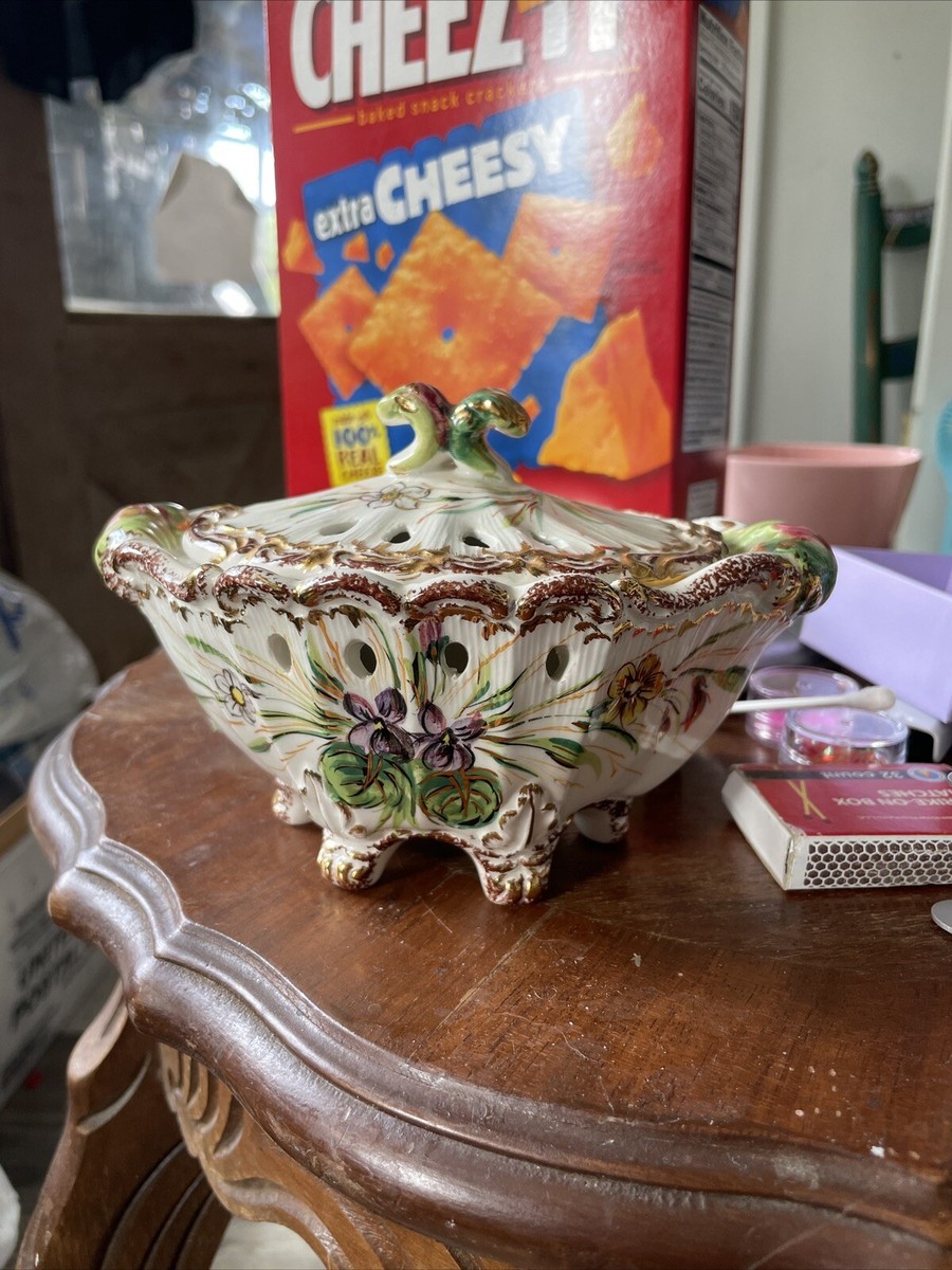 ZSZ NOVE ITALY.1930's Porcelain/Pot/dish With Lidunique