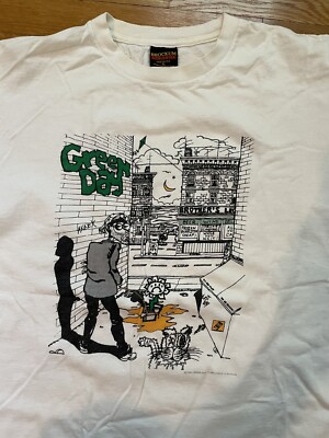 Vintage 90s Green Day Sad Flower T-Shirt 1994 XL Brockum Great