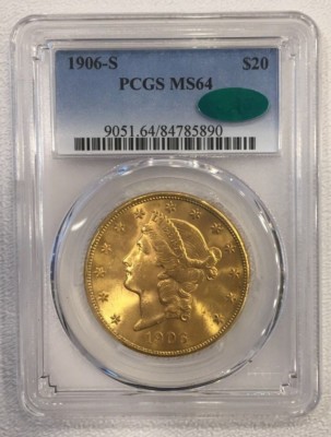 1906-S $20.00 Liberty Double Eagle PCGS & CAC MS-64 * | eBay