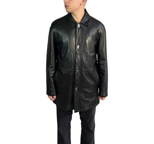 Salvatore Santoro Python Embossed Lamb Leather Jacket Sheep 48 M