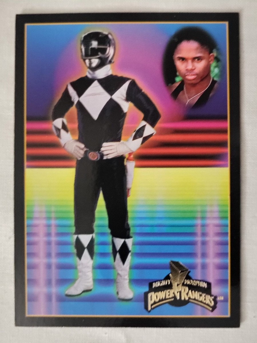 1994 Mighty Morphin POWER RANGER Collect-A-Card F-4 CHASE Black