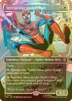 mtg 超稀少 フルアート プレブ産 FOIL スペクタキュラースパイダーマン