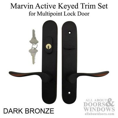 Marvin Door Handle Active Keyed Multipoint Lock Door Handle Dark