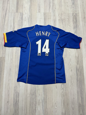 Thierry Henry #14 Vtg Nike Arsenal O2 2004-2005 Away Jersey