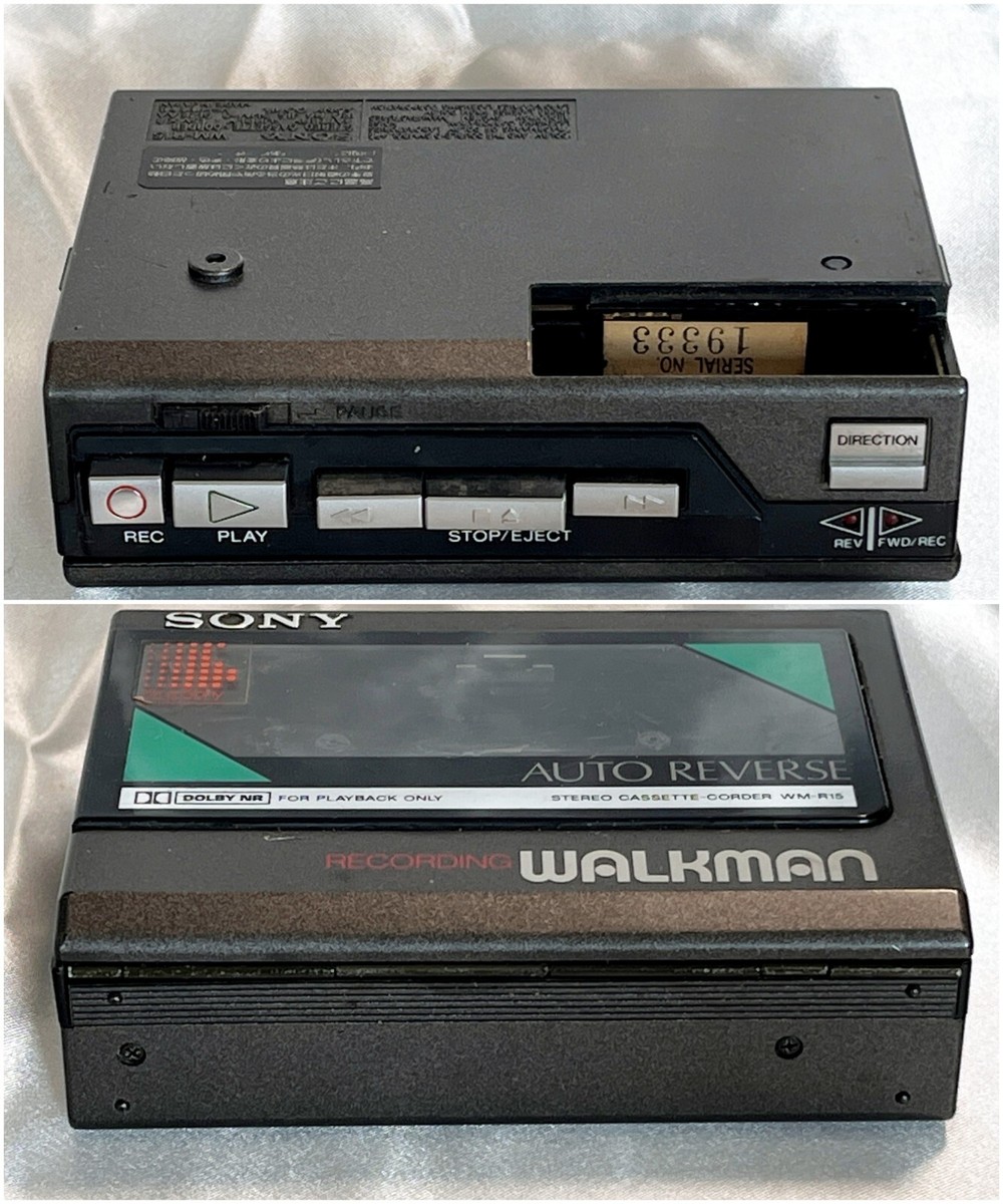 SONY WM-R15 1984 Recording Walkman Black Power on For Parts or