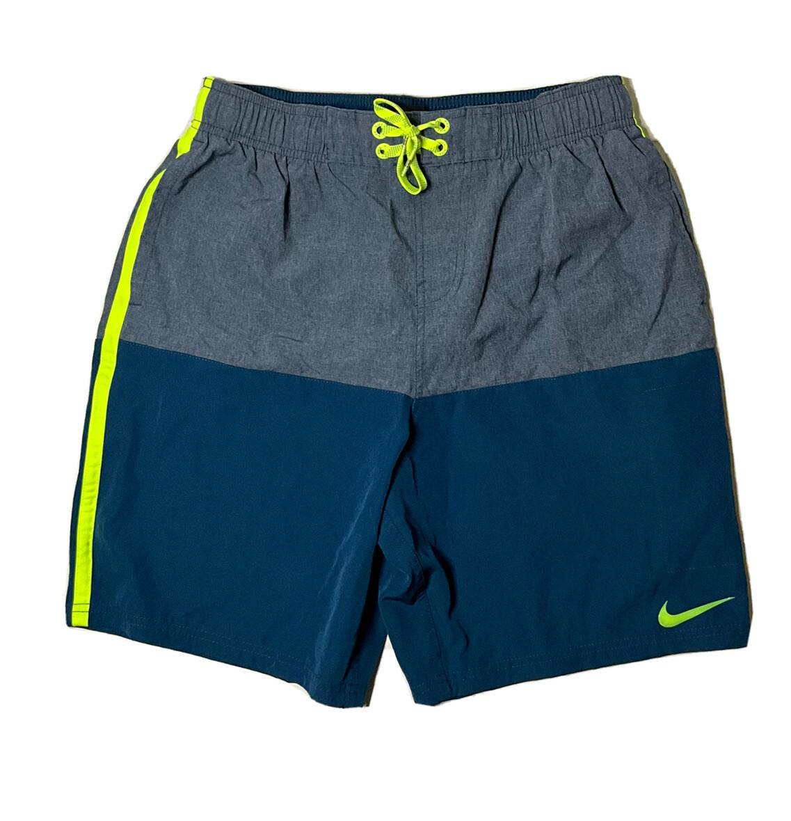 Nike Men's Swim Shorts Medium Blue /Green Polyester Flex Lined