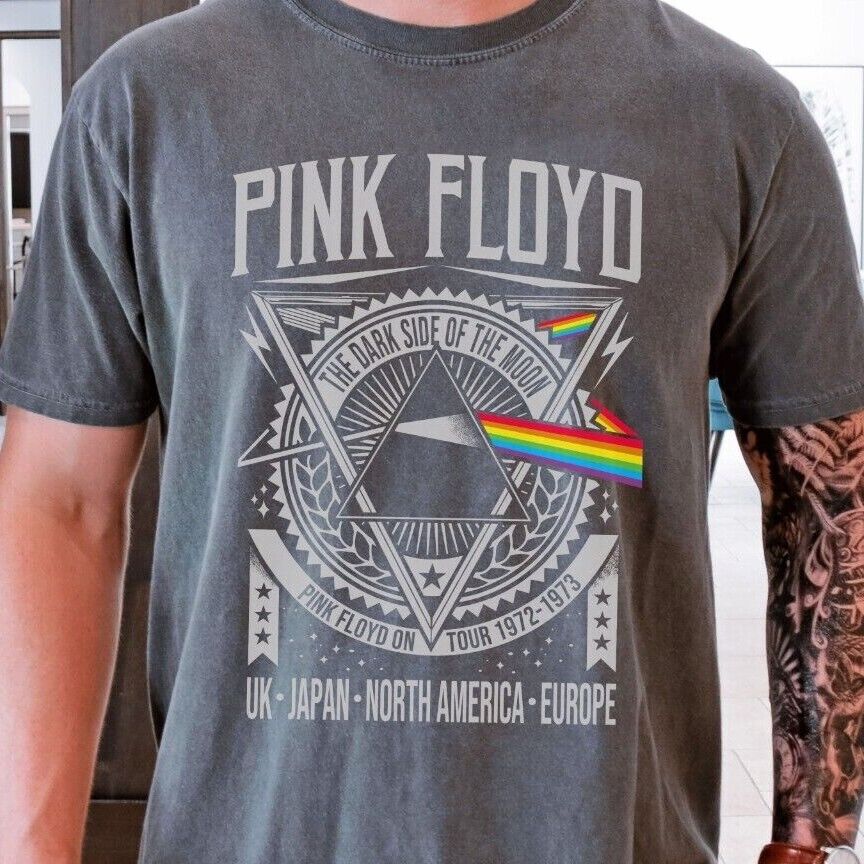 Pink Floyd The Dark Side of the Moon T-Shirt Rock Band Comfort