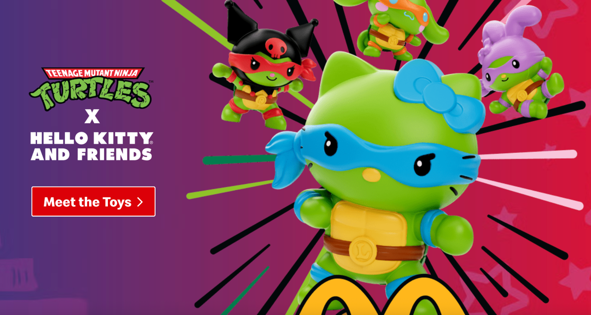新品 TMNT x Hello Kitty 12体 ハッピーセット 海外限定品 2025