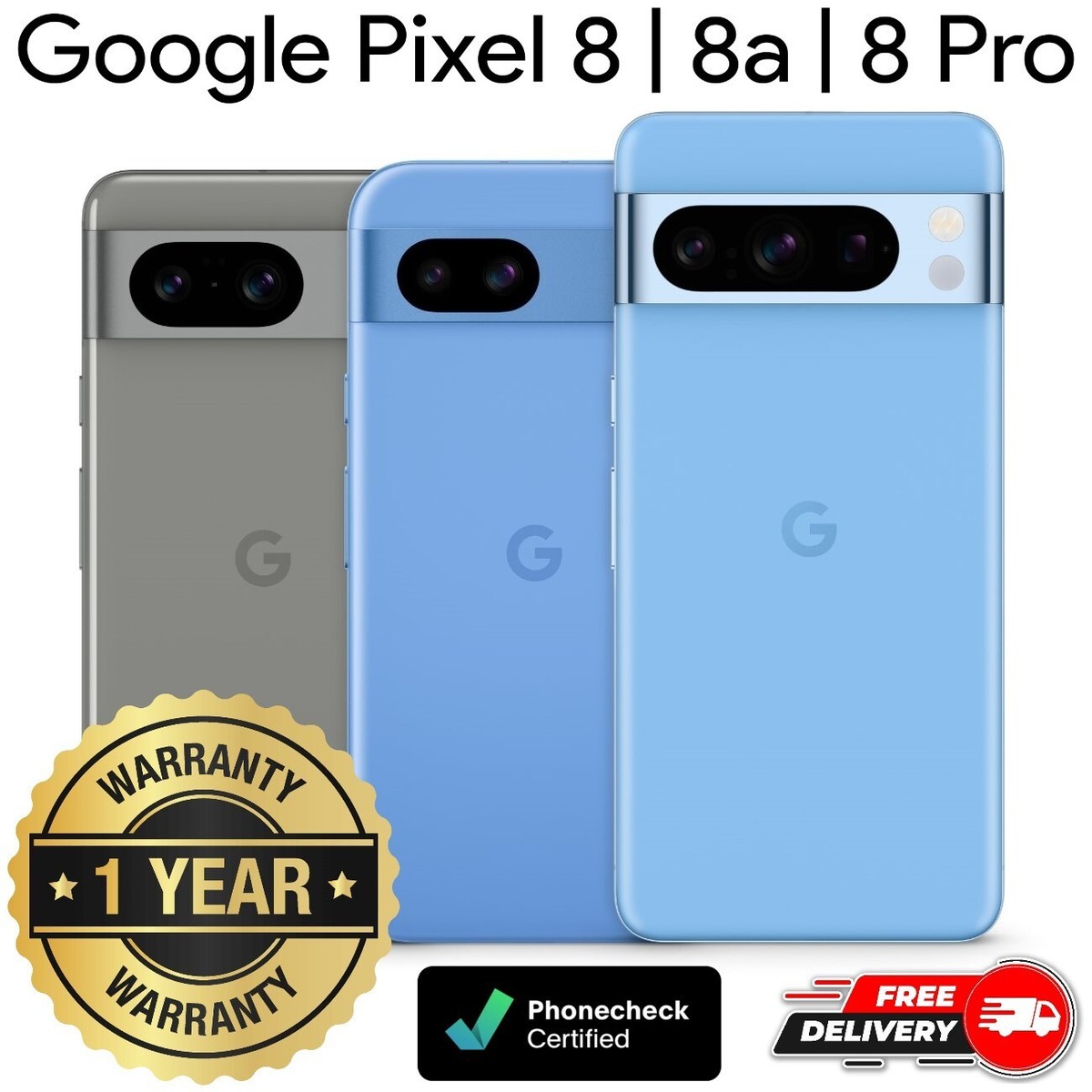 Google Pixel 8 | 8a | 8 Pro - 128GB | 256GB - Unlocked Verizon T
