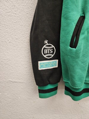 XL Army Zip BTS 3rd Muster Varsity Baseball Snap Jacket Bomber