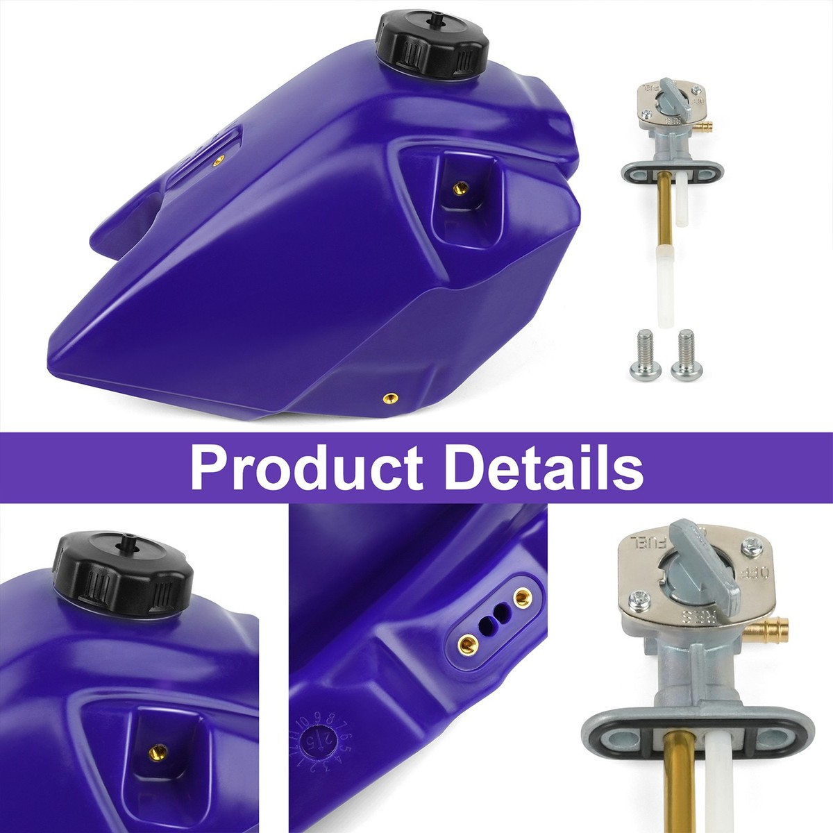 For 00-07 Yamaha TTR90 TT-R90 TTR-90E Blue Fuel Gasoline Tank 5HN