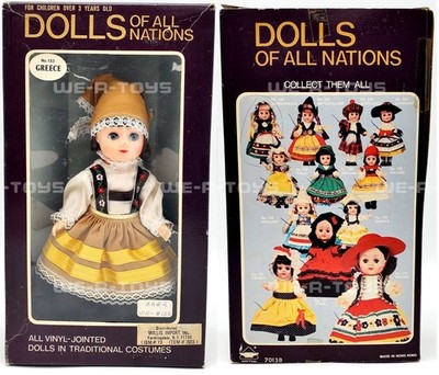 Dolls of All Nations Lot of 5 in Boxes Vinyl Jointed Traditional