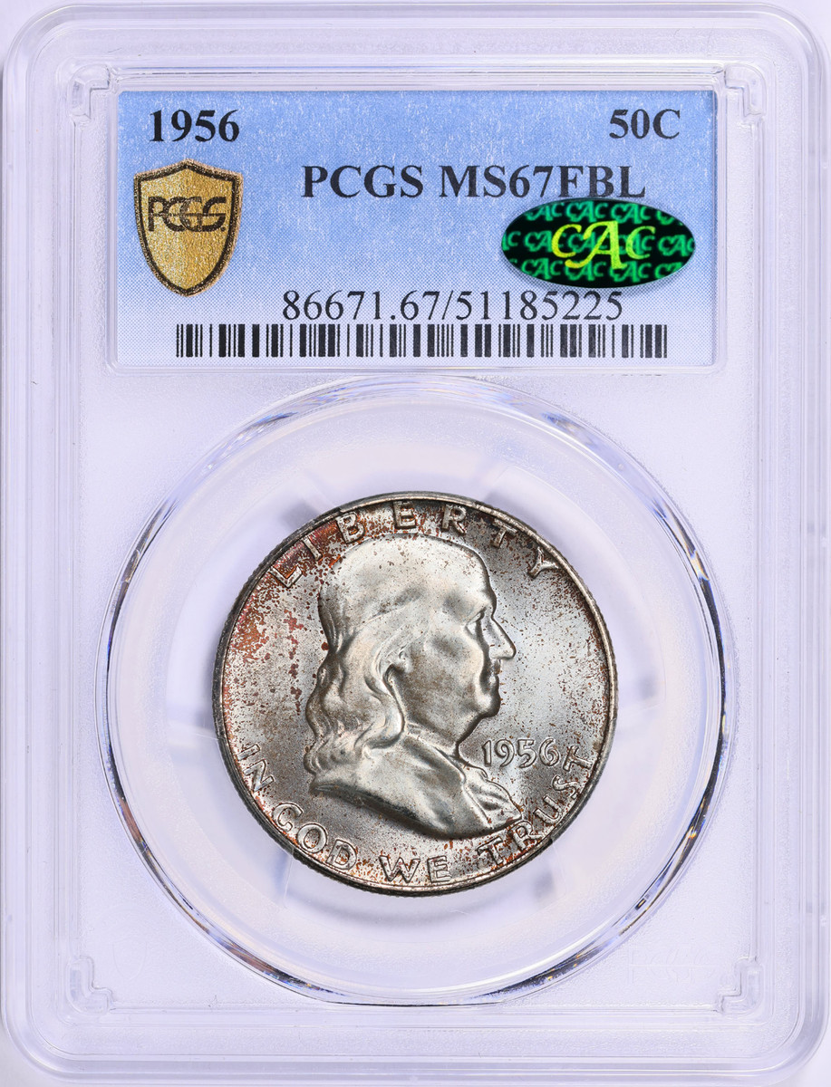 ベンジャミン・フランクリン 2/1ドル銀貨1948年 認定書付き