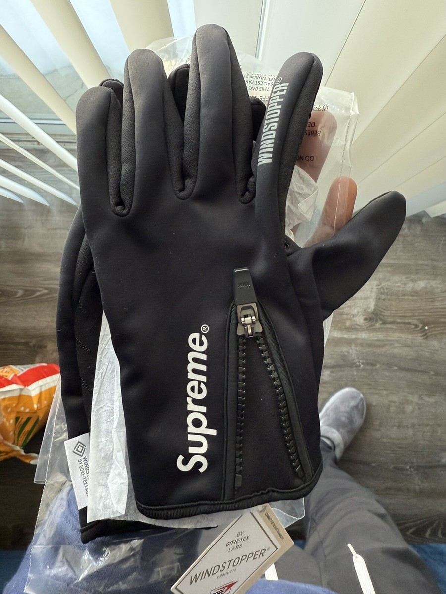 Supreme Windstopper ブラック手袋 M 【公式通販】