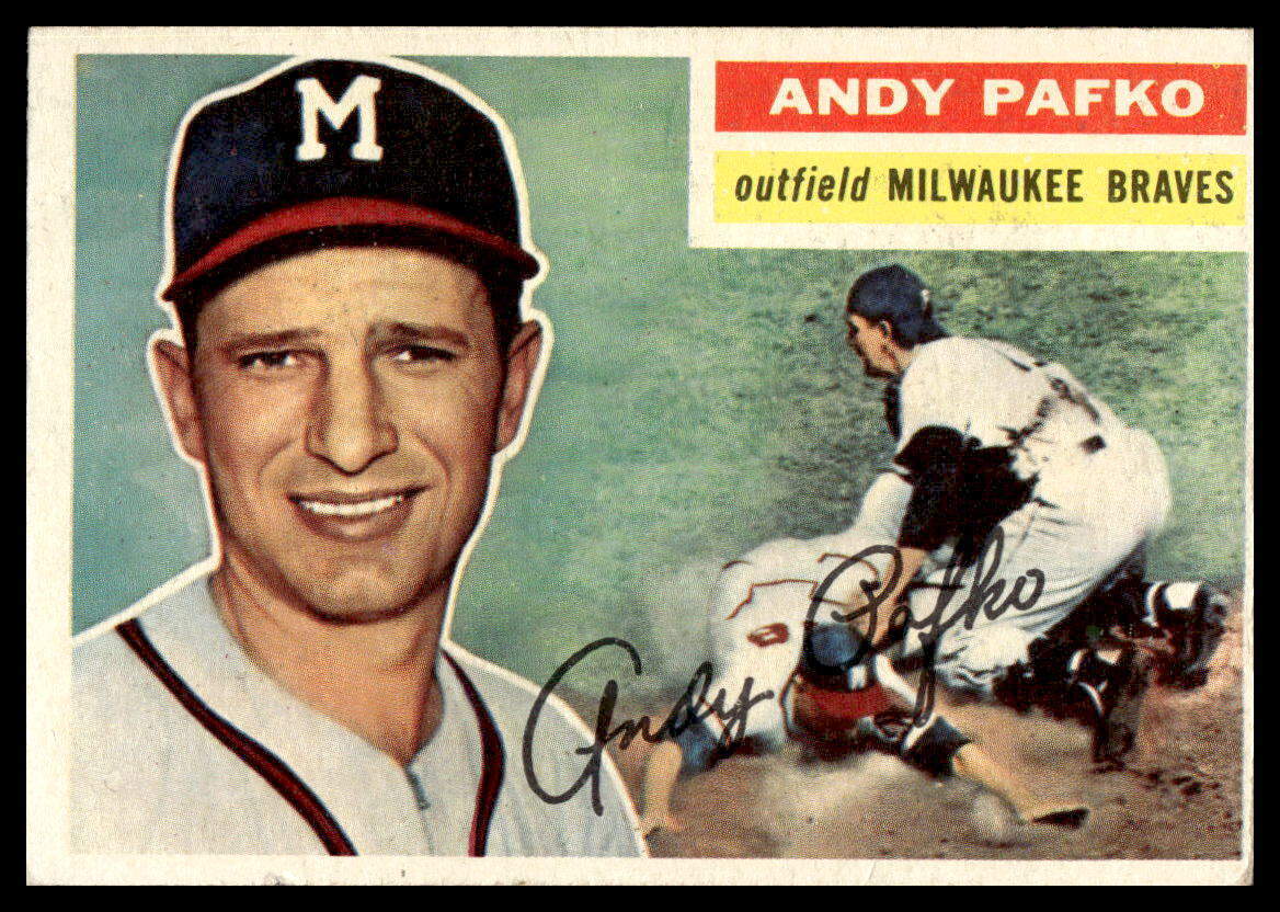 ゲームセンター・ゲームカード ANDY PAFKO 1956 TOPPS #312 PSA 8(OC