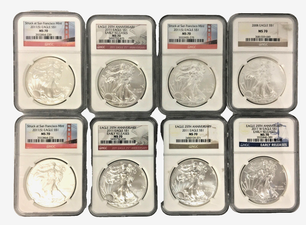 訳あり」NGC MS70 2011 イーグル銀貨 EARLY RELEASES 訳あり」NGC MS70