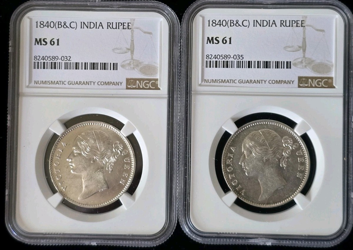イギリス領インド1ルピー銀貨 India Rupee 1840 PCGS 【公式通販】