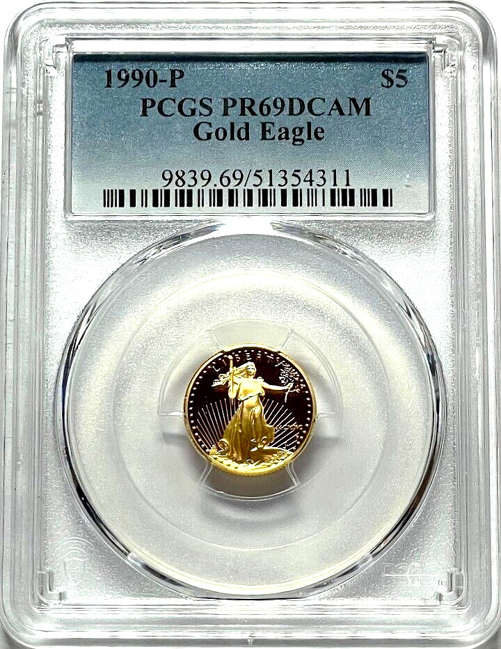 準最高鑑定 PCGS PR69DCAM 1990 5$ ゴールドイーグル 金貨