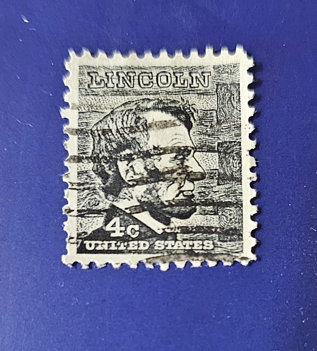 米国ビンテージ使用済切手 4￠リンカーン 米国ビンテージ使用済切手 4