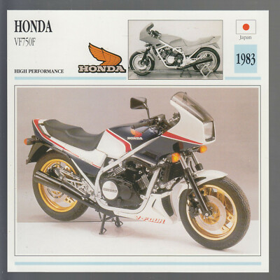 1983 Honda VF750F (748cc) Bike Japan Motorcycle Photo Spec Sheet
