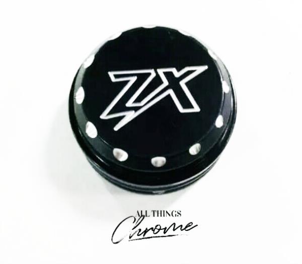 ZX-14 BLACK CONTRAST DIAMOND CUT “ZX” ENGRAVED YOKE CAP 2013