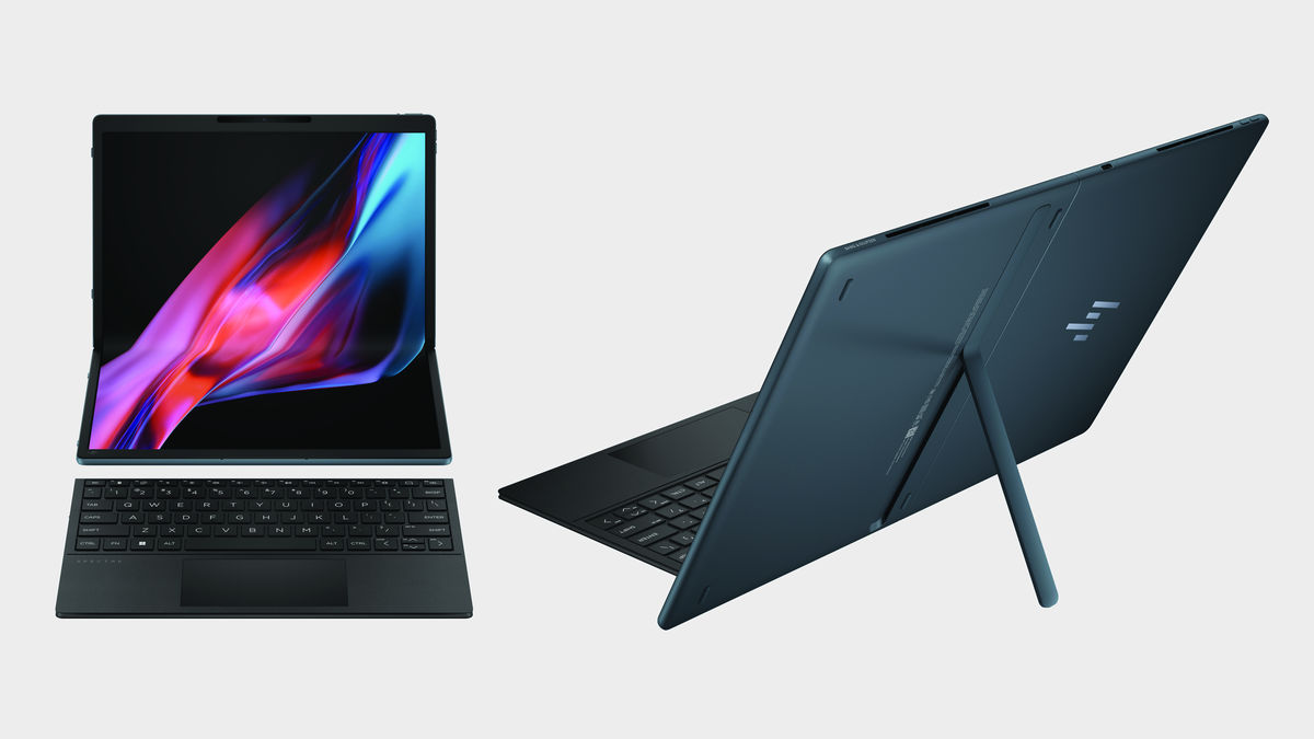 HPが折りたたみディスプレイで17インチタブレット・デスクトップPC