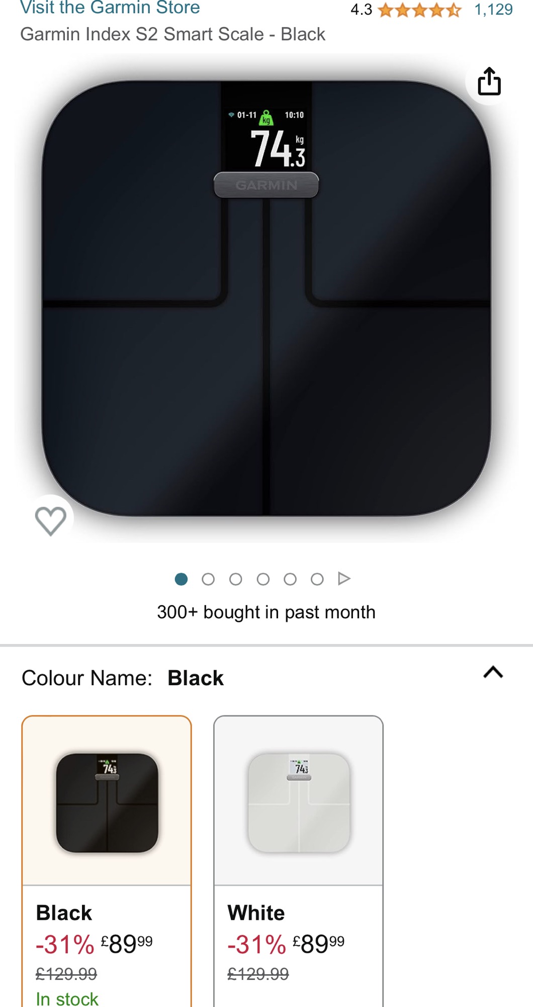 GARMIN INDEX S2 BLACK 【公式通販】