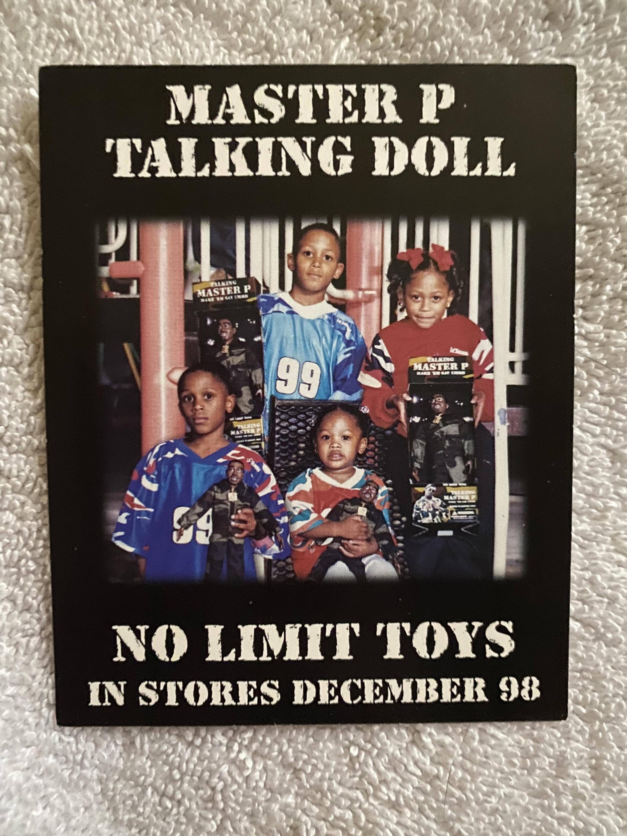 An advertisement for a Master P talking doll from 1998. Did anyone