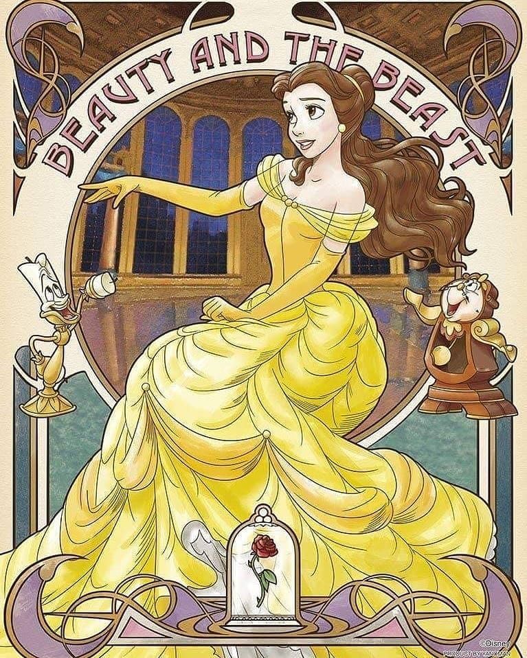 ポスター ディズニーアニメ 美女と野獣 B2より大きめ ポスター