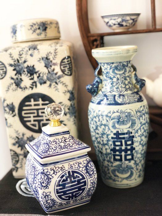 楽天市場】THE-SECRET-GARDEN Blue & White 囍 双喜紋 ダブルハピネス