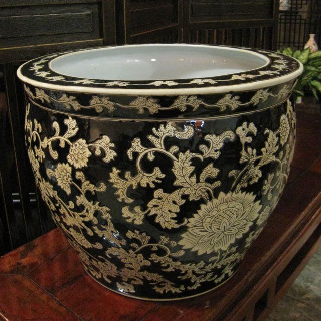 火鉢 陶器 大型 昭和レトロ アンティーク 大型火鉢 メダカ鉢 睡蓮鉢