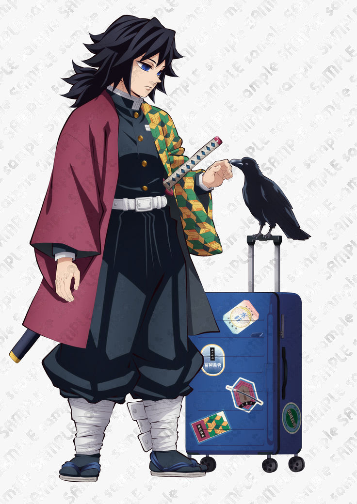 冨岡義勇 ワールドツアー缶バッジ 描き下ろしイラスト 鬼滅の刃 冨岡