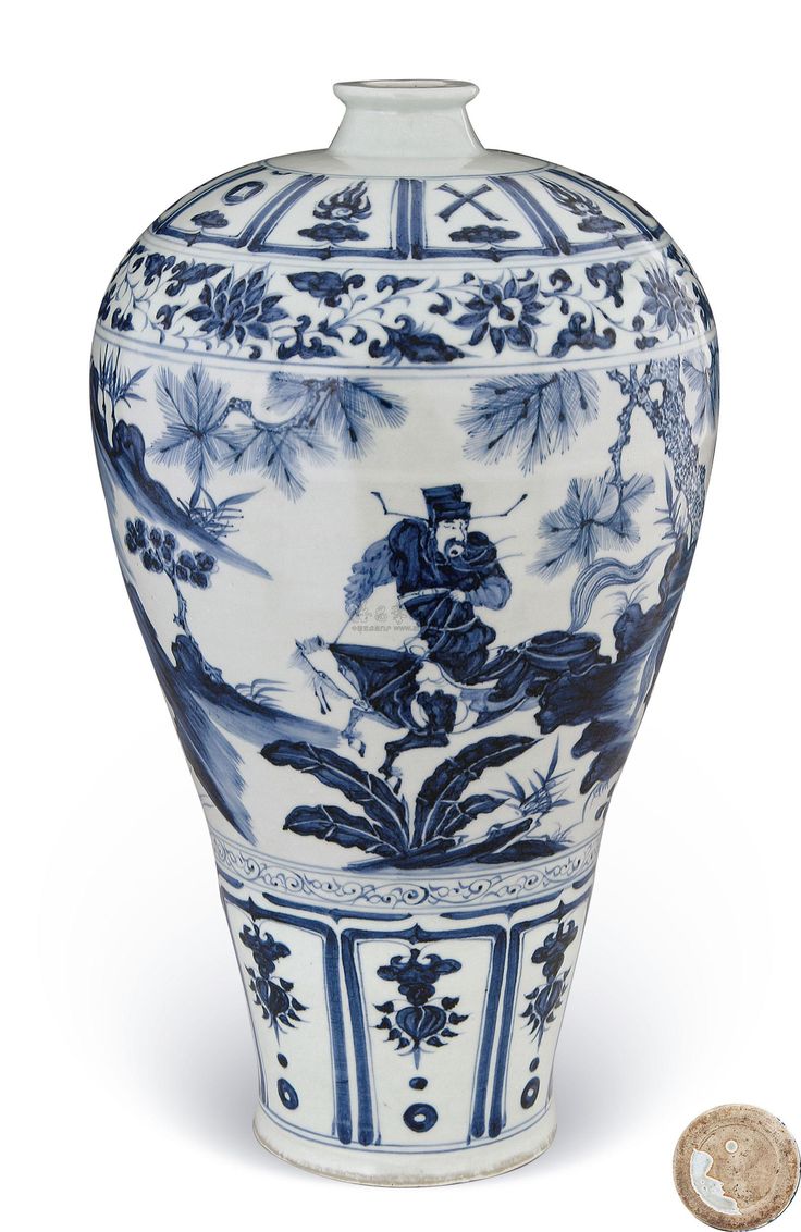 元代青白図梅花瓶 元代青白図梅花瓶 青白磁刻花唐子唐草文梅瓶 文化