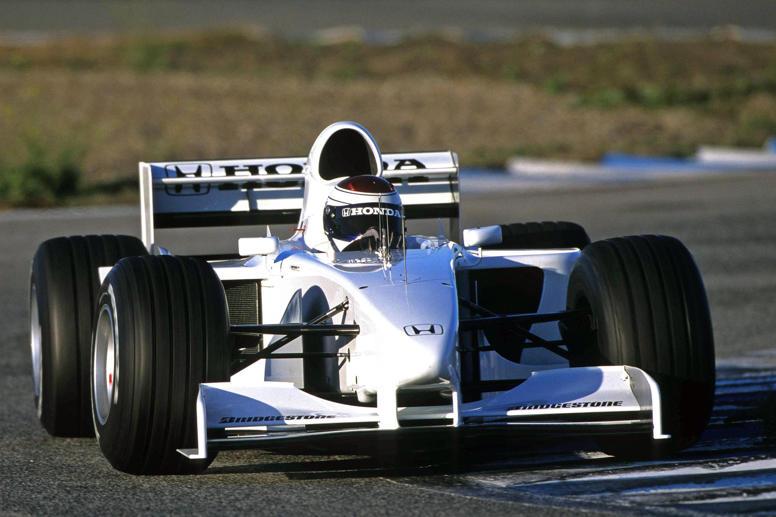 Jos Verstappen in an Honda RA099 prototype, designed by Harvey