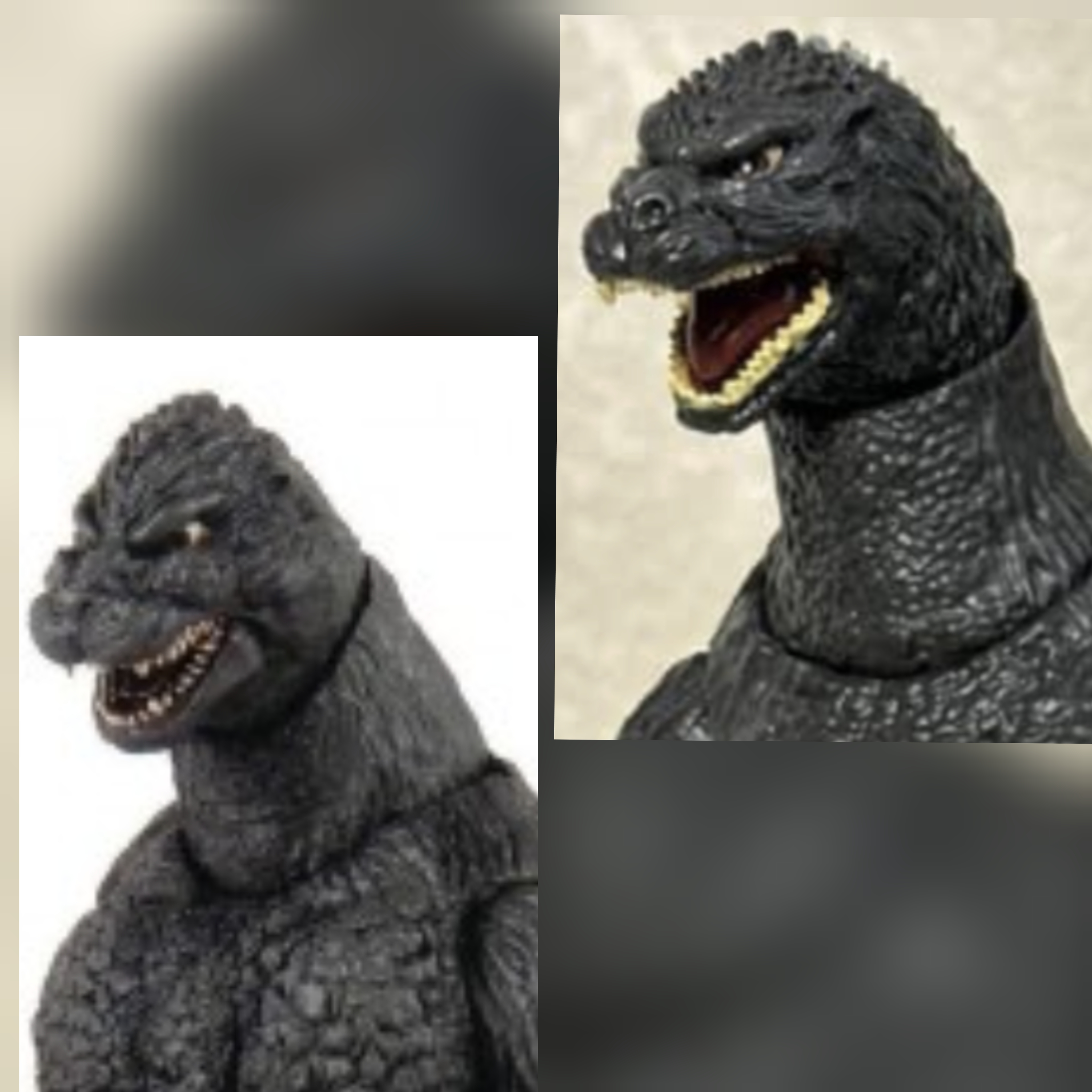 Super7 と NECA ゴジラ 1989 頭部比較 : r/GODZILLA