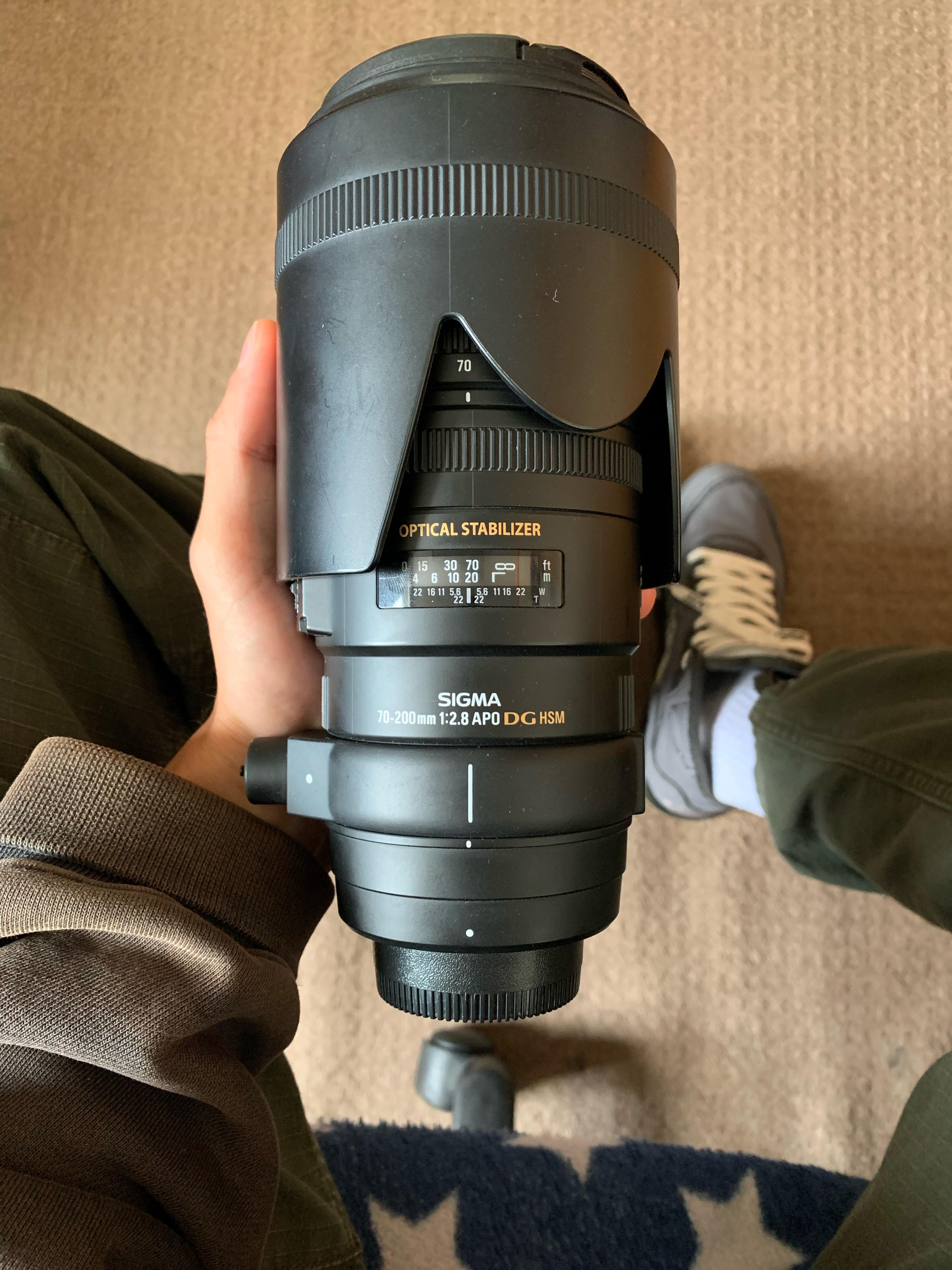 シグマ 70-200mm 2.8 ニコンマウント。今のdlsrからニコンz6に乗り換え