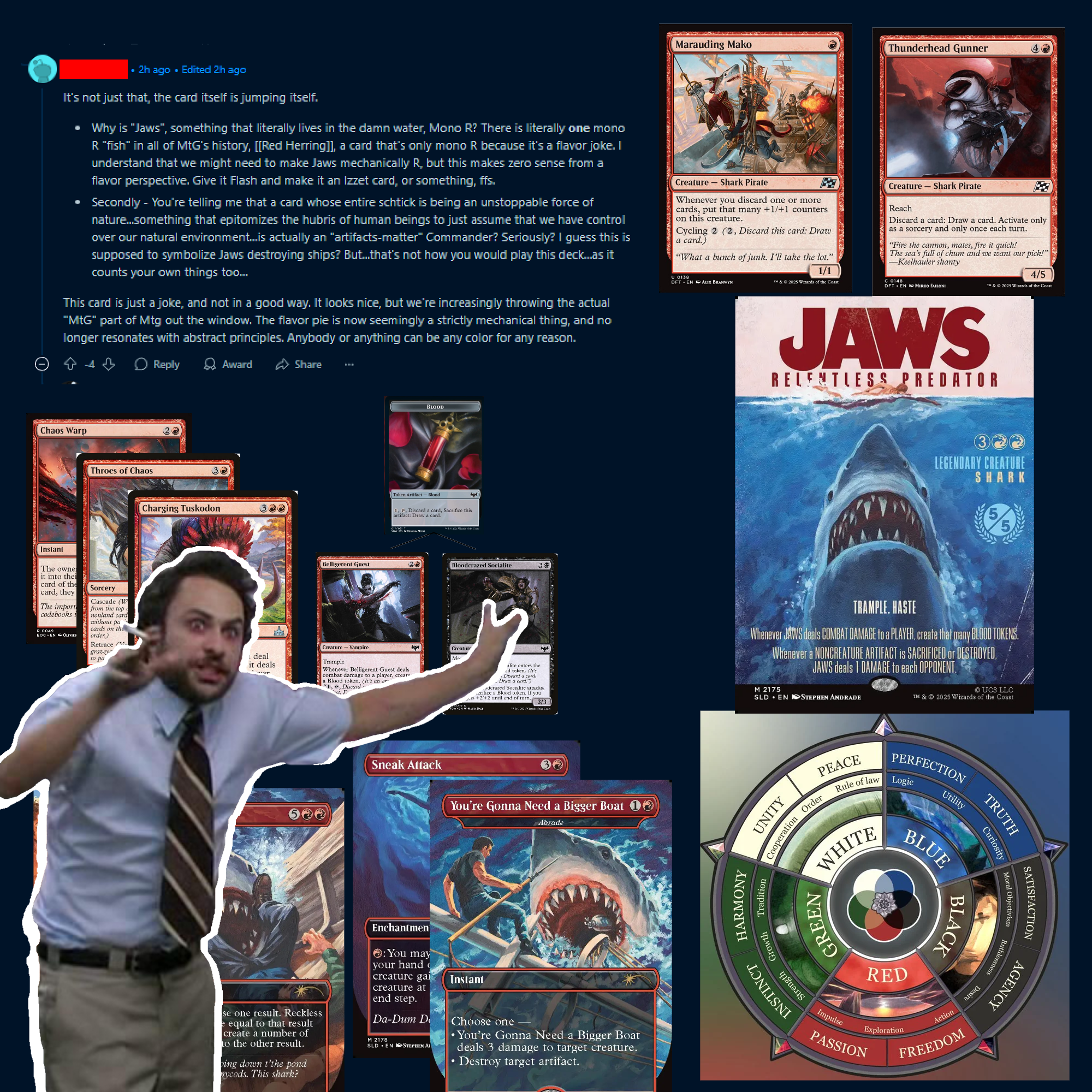 Do people not understand the color pie anymore? Jaws secret lair