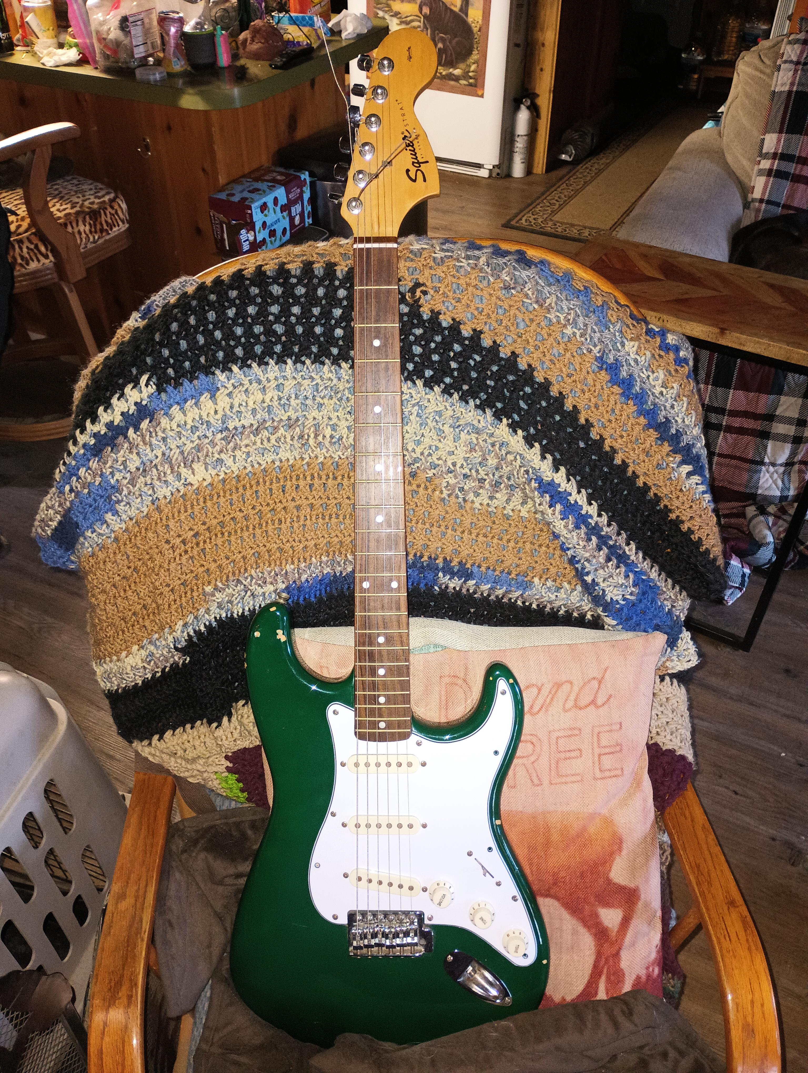 Fender Squier 20th Anniversary Stratocaster Strat, Black Squier by