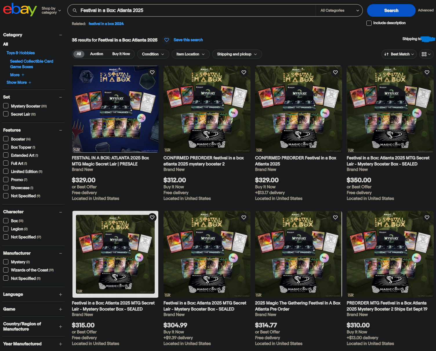 Festival in a Box: Atlanta 2025 - Internal error when checking out