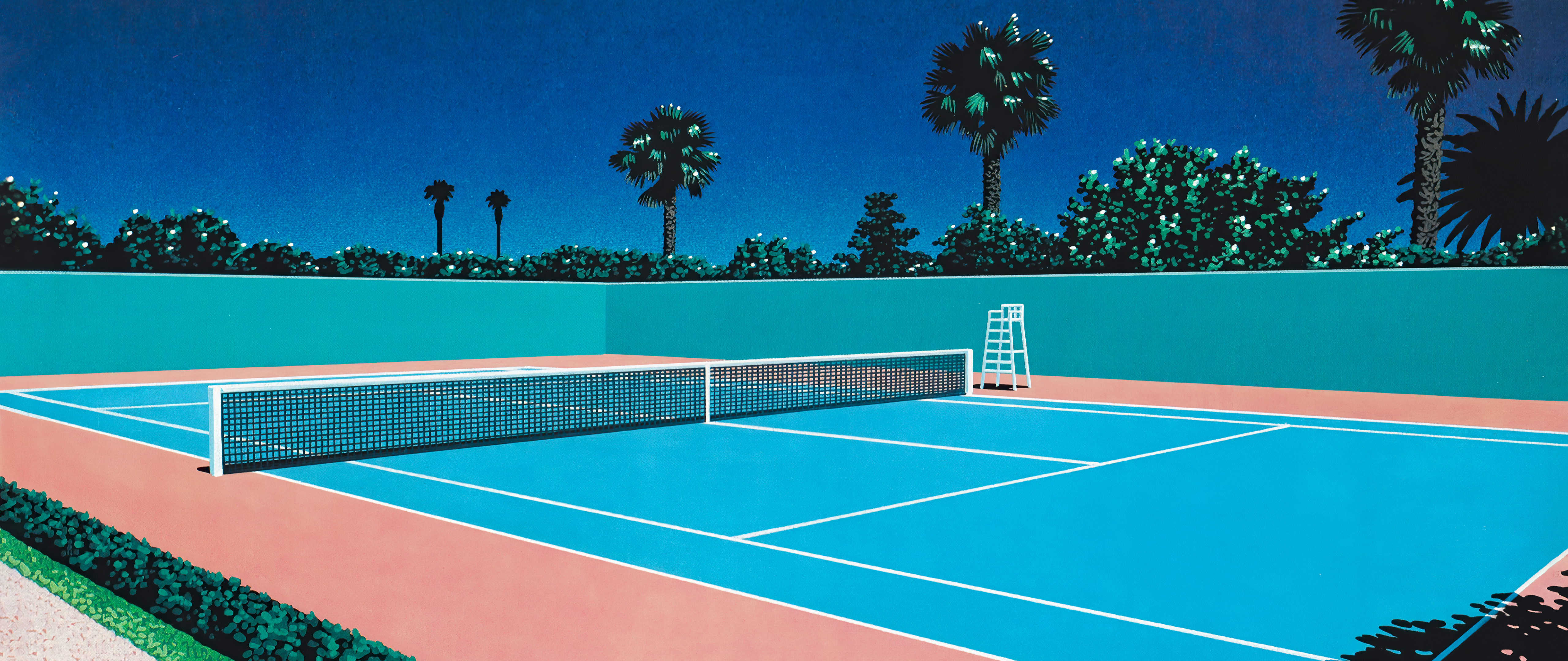 永井博のテニスコート [3840x2160] : r/wallpapers