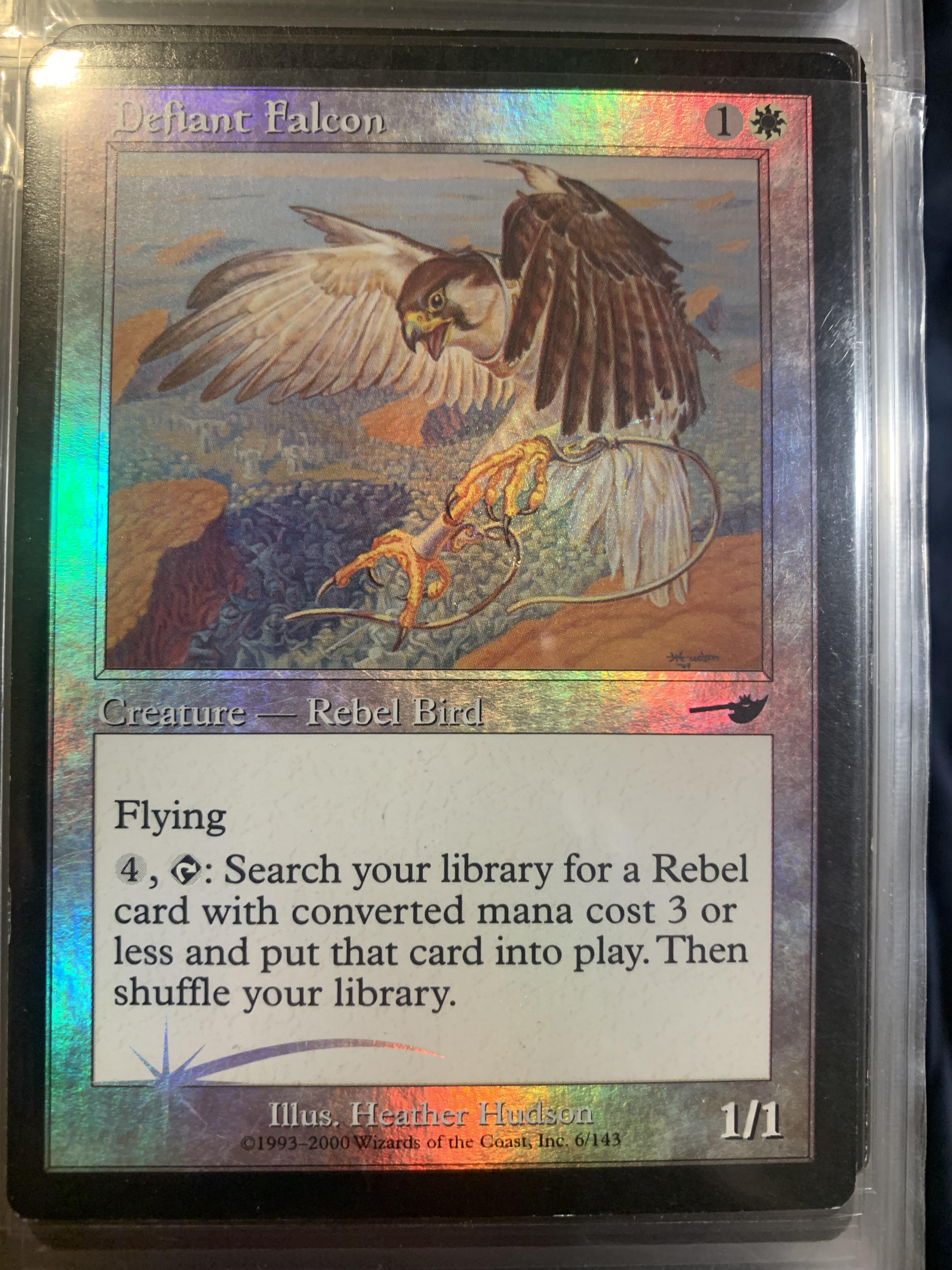 直筆サイン入り】果敢な隼 / Defiant Falcon MTG 直筆サイン入り】果敢