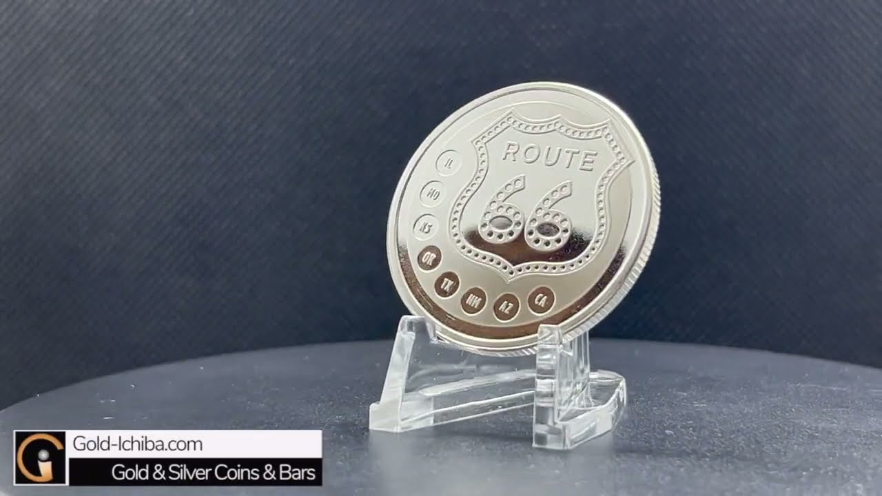 ルート66 1トロイオンス銀メダル 新品) アメリカ「ROUTE 66 ルート
